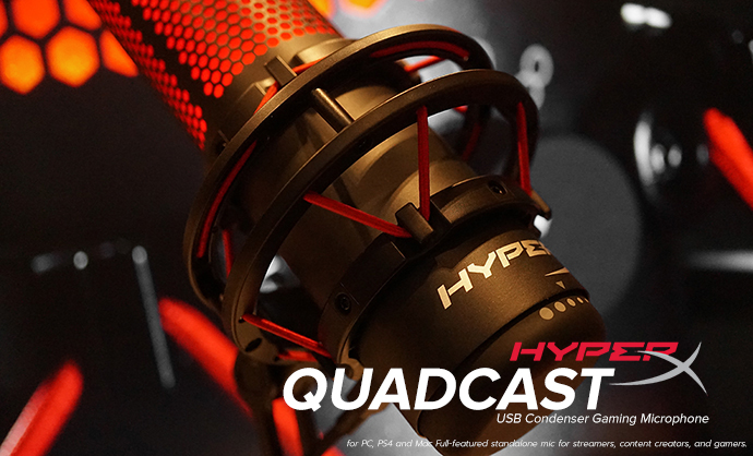 USB ไมโครโฟน HyperX Quadcast สำหรับ Steaming ปรับได้ถึง 4 โหมดการไช้งาน ในราคา 4,790 บาท