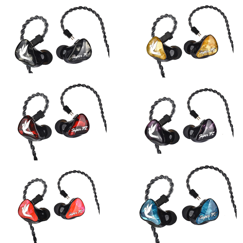 SuperTFZ Force 1C หูฟัง IEMs ไดรเวอร์ Dynamic ไดอะแฟรมชุบไทเทเนียม ให้คุณภาพเสียงที่ดีที่สุด [Black/Yellow/Red/Purple/Pink/Blue]