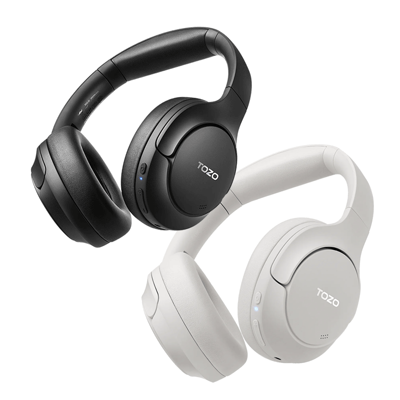 TOZO H10 หูฟัง Headphone มี Adaptive Hybrid ANCตัดเสียงเงียบขณะฟังเพลง BT 5.3 [Black/White]