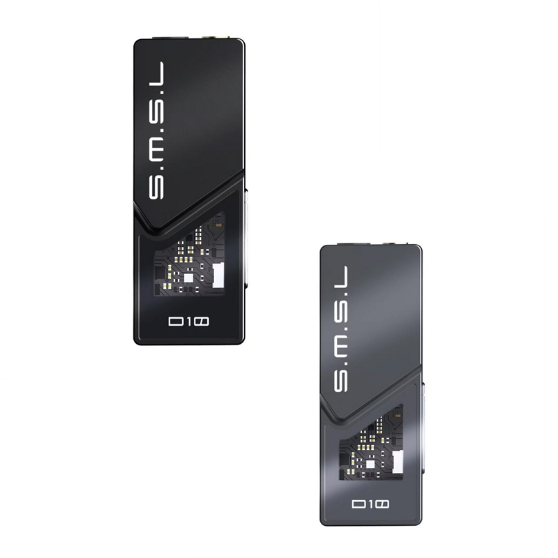 SMSL D10 DAC/AMP พกพา ชิป Cirrus Logic CS43131 x2 รองรับ PCM32bit/384kHz, DSD256 [Black/Grey]