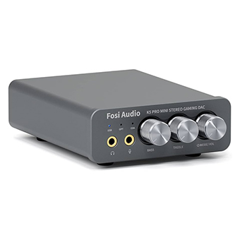 Fosi Audio K5 Pro Gaming DAC/Amplifier รองรับสูงสุด 24bit/192KHz รองรับไมค์ 3.5 ปรับ Bass Treble ได้