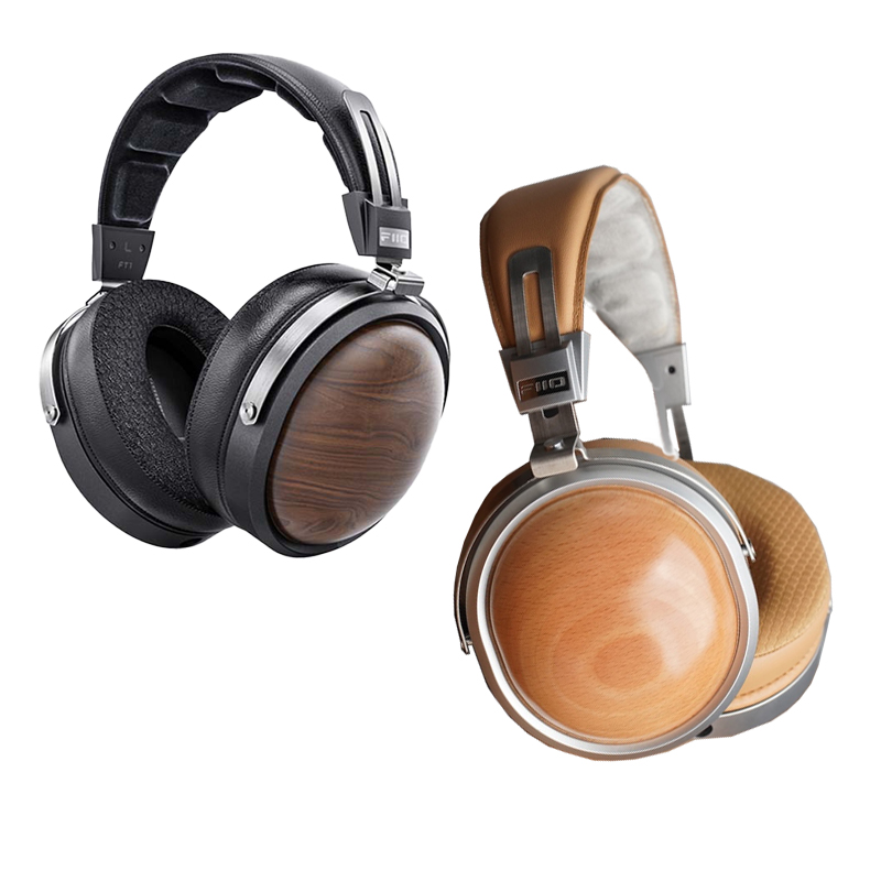 FiiO FT1 หูฟัง Headphones ไดรเวอร์ไดนามิก 60มม. ฝาครอบหูฟังไม้วอลนัทอเมริกัน [Black/Walnut]